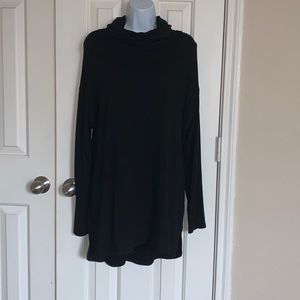 Xl black loose turtleneck